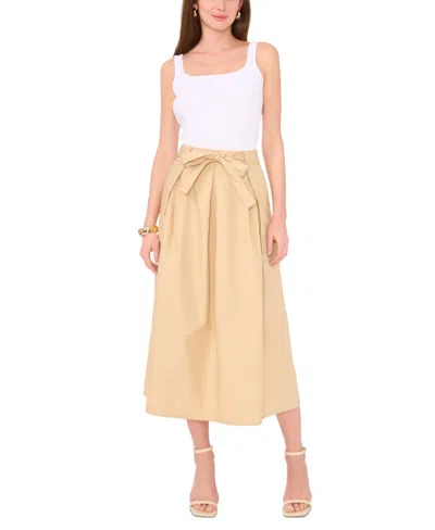 Vince Camuto Women's Cotton A-line Midi Cargo Skirt In Khaki