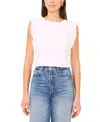 Vince Camuto Women's Cotton Eyelet-lace Trim Tank Top