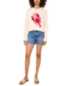 Vince Camuto Women's Cotton Lobster Crewneck Sweater
