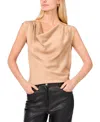 Vince Camuto Lace Trim Cowl Neck Sleeveless Top In Neutral
