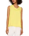 Vince Camuto Cowl Neck Sleeveless Blouse In Limoncello