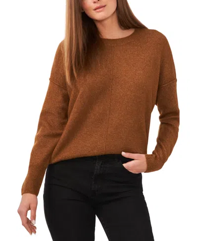 Vince Camuto Women's Cozy Long Sleeve Extend Shoulder Sweater In Brown
