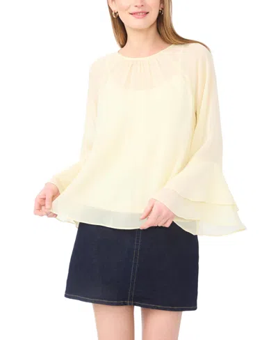 Vince Camuto Women's Crewneck Blouse In Yellow