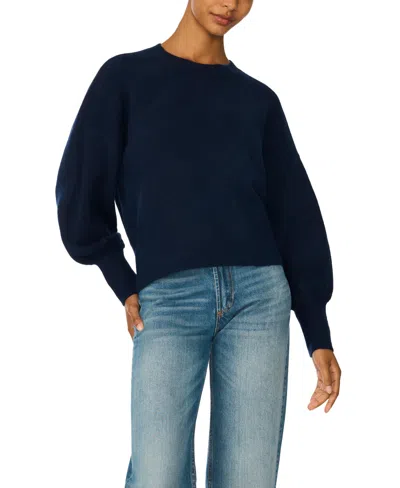 Vince Camuto Women's Crewneck Blouson-sleeve Sweater In Blue