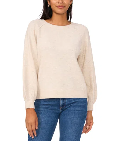 Vince Camuto Women's Crewneck Raglan Puff-sleeve Sweater In Malted