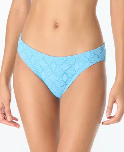 Vince Camuto Women's Crochet Hipster Bikini Bottoms In Blue