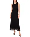 Vince Camuto Sleeveless Lace Cotton Maxi Dress In Black