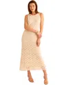 Vince Camuto Women's Crochet Maxi Tank Dress In Neutral