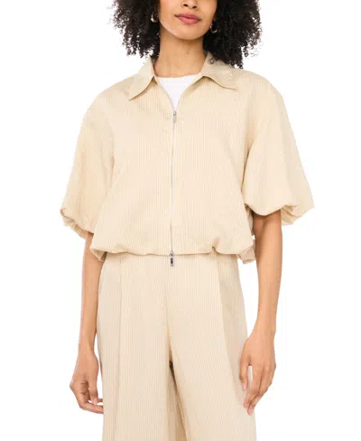 Vince Camuto Women's Cropped Collared Neck Jacket In Brown