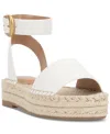 Vince Camuto Darna Ankle Strap Platform Sandal In Bianco White
