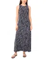 Vince Camuto Floral Sleeveless Jersey Maxi Dress