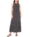 Shop Vince Camuto Women's Ditsy-print Sleeveless Maxi Dress