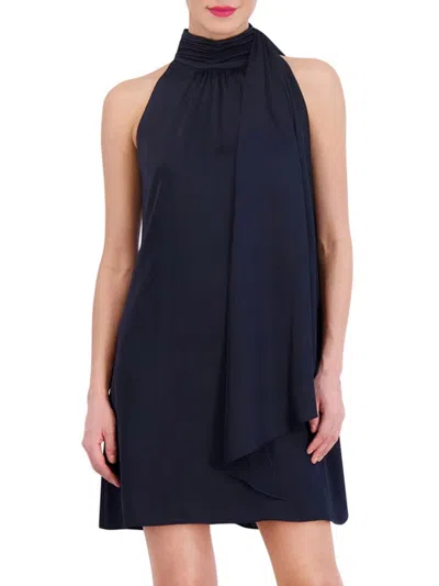 Vince Camuto Women's Draped Ruched Cocktail Dress In Navy