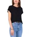 Vince Camuto Short Sleeve Crewneck Sweater In Ink Navy