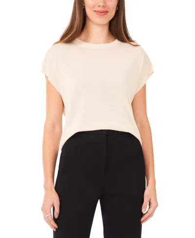 Vince Camuto Women's Drop-shoulder Short-sleeve Sweater In Neutral