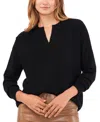 Vince Camuto Drop Shoulder V-neck Sweater In Rich Black