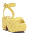 Vince Camuto Ellah Ankle Strap Platform Sandal In Yellow