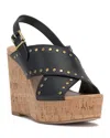 Vince Camuto Ellna Platform Wedge Sandal In Black