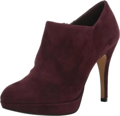 Pre-owned Vince Camuto Women's Elvin Platform Bootie Ankle Boot In Petit Sirah