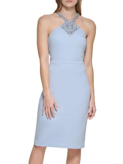 Vince Camuto Women's Embellished Cocktail Dress In Sky