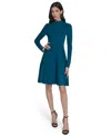 Vince Camuto Women's Embellished Mock Neck Dress In Green