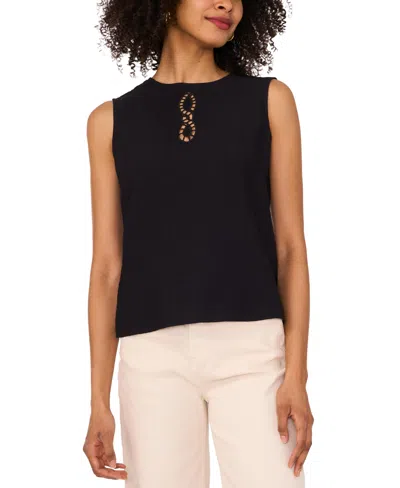 VINCE CAMUTO WOMEN'S EMBROIDERED SLEEVELESS TOP