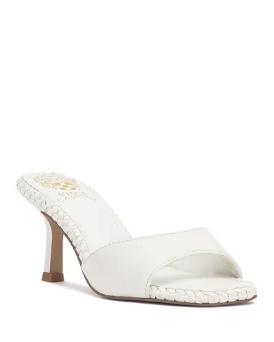 Vince Camuto Women's Emmla Braided-trim Dress Mules In Bianco White