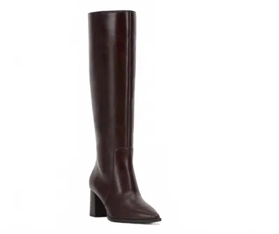 Vince Camuto Women Evronna Tall Boot In Rich Mahogany In Brown