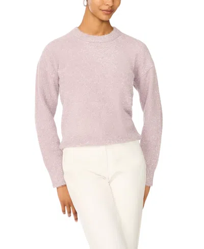 Vince Camuto Women's Eyelash Crewneck Sweater In Pink
