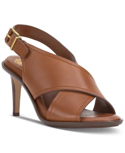 Vince Camuto Women's Famla Crossband Dress Sandals In Caramello Brown