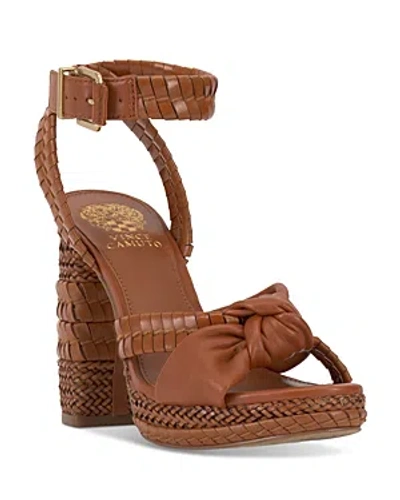 Vince Camuto Women's Fancey Ankle Strap High Heel Sandals In Dark Brown