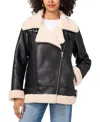 Vince Camuto Faux Shearling Jacket In Birch