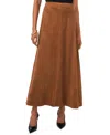 Vince Camuto Faux Suede A-line Skirt In Camel
