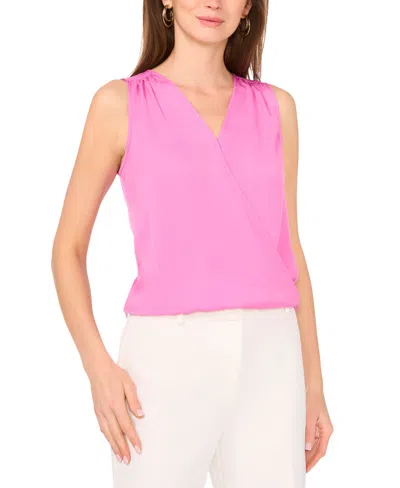 VINCE CAMUTO WOMEN'S FAUX-WRAP SLEEVELESS TOP