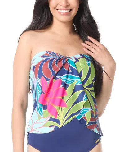 Vince Camuto Draped Bandini Top In Multi