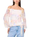Vince Camuto Women's Printed Off-the-shoulder Tied-hem Top