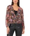 VINCE CAMUTO WOMEN'S FLORAL-PRINTED FAUX-WRAP TOP