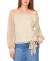 Vince Camuto Off-the-shoulder Top In Calm Grey