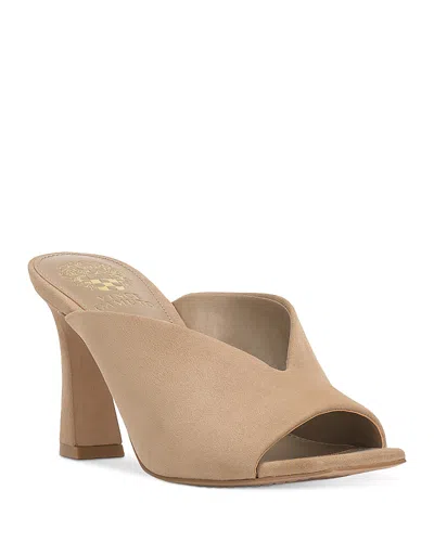 Vince Camuto Galeni Peep Toe High Heel Mules In Neutral