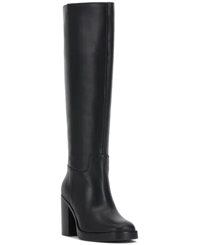 Vince Camuto Women's Gibi Extra-wide-calf Platform Knee-high Boots In Black