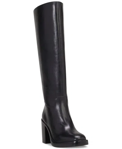 Vince Camuto Women's Gibi Narrow-calf Platform Knee-high Boots In Black