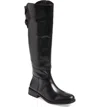 Vince Camuto Women Glossy Leather Tall Riding Boots In Black In Black