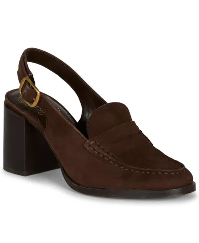 Vince Camuto Women's Grinie Slingback Loafer Pumps In Brownie Suede