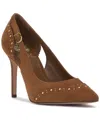 Vince Camuto Hally Studded Pointed Toe Pump In Brown