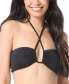 Vince Camuto Women's Halter Bandeau Bikini Top In Black