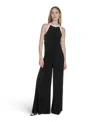 Vince Camuto Women's Halter Twist-front Wide-leg Jumpsuit In Black