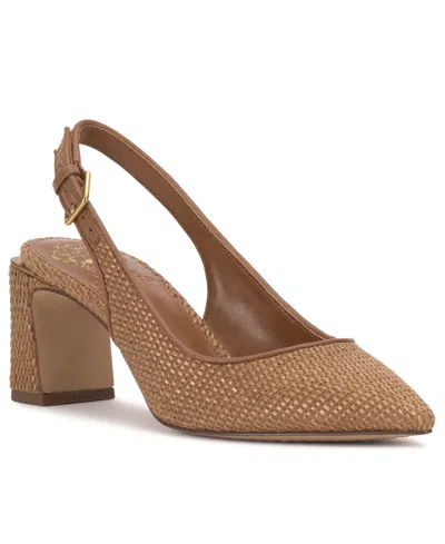 Vince Camuto Hamden Pointed Toe Slingback Pump In Brown
