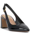 Vince Camuto Hamden Pointed Toe Slingback Pump In Black Patent