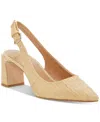 Vince Camuto Women's Hamden-b Slingback Pumps In Golden Sand Raffia