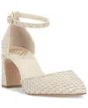 Vince Camuto Hindriya Ankle Strap Pump In Panna Creme Leather